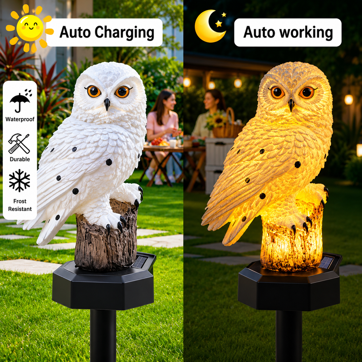 🔥 Holiday Special 50% OFF 🔥 Waterproof Solar Owl Light