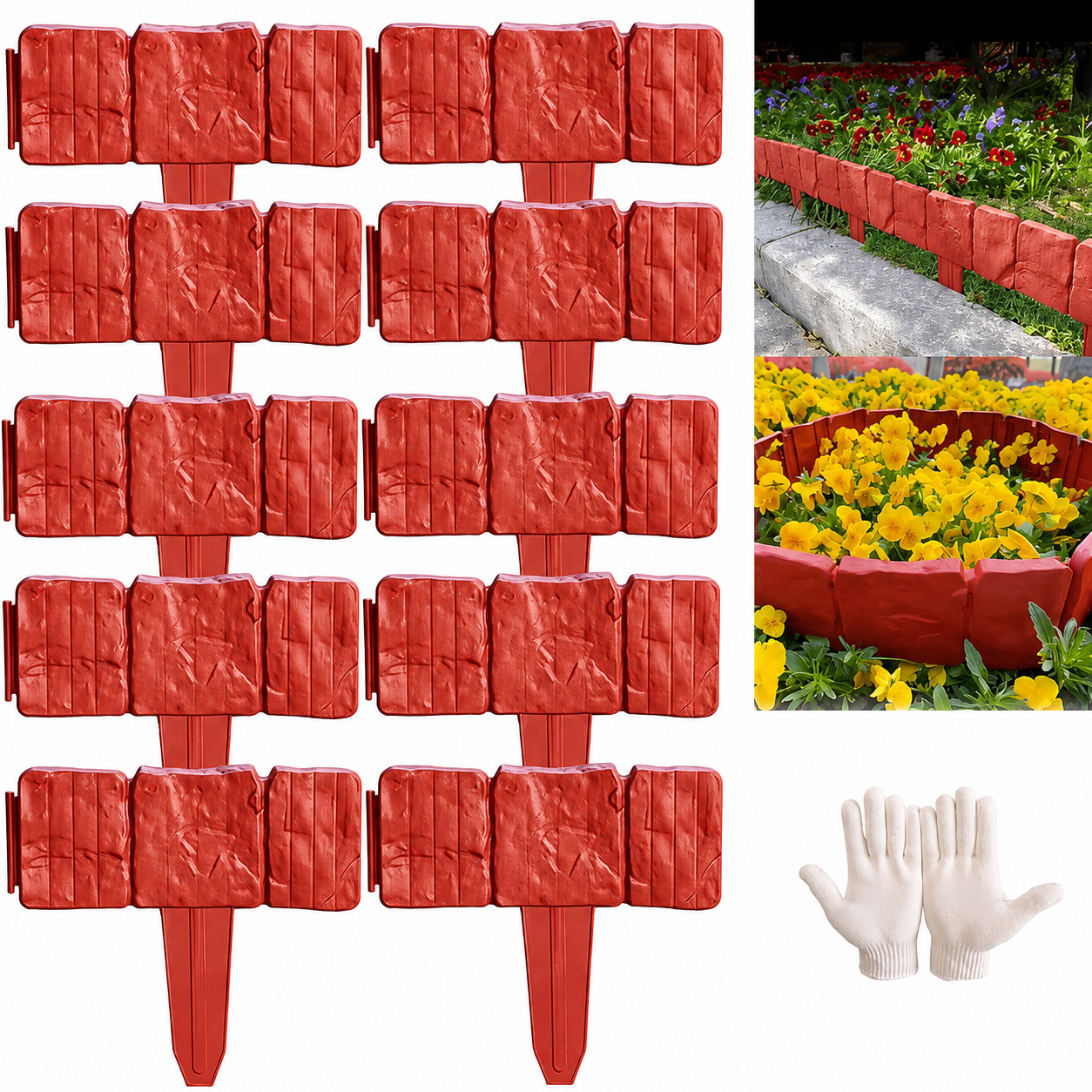 🔥2026 Hot Sale 55% OFF ✅️Imitation Stone Garden Fence - DIY Garden Edging Border