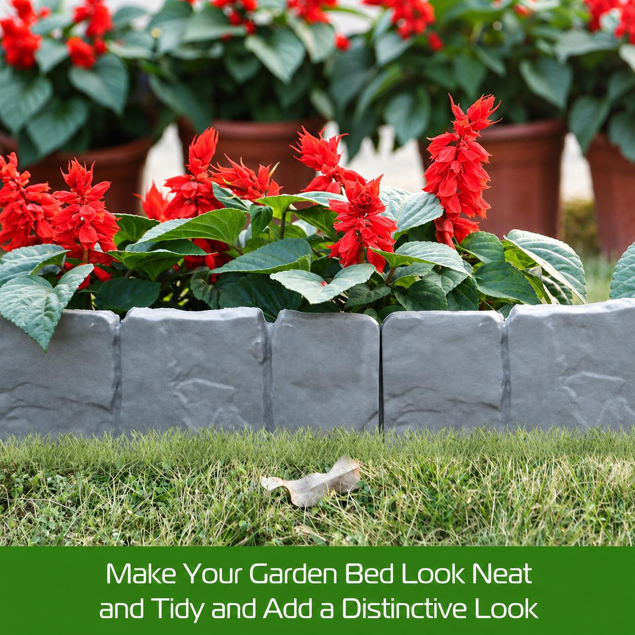 🔥2026 Hot Sale 55% OFF ✅️Imitation Stone Garden Fence - DIY Garden Edging Border