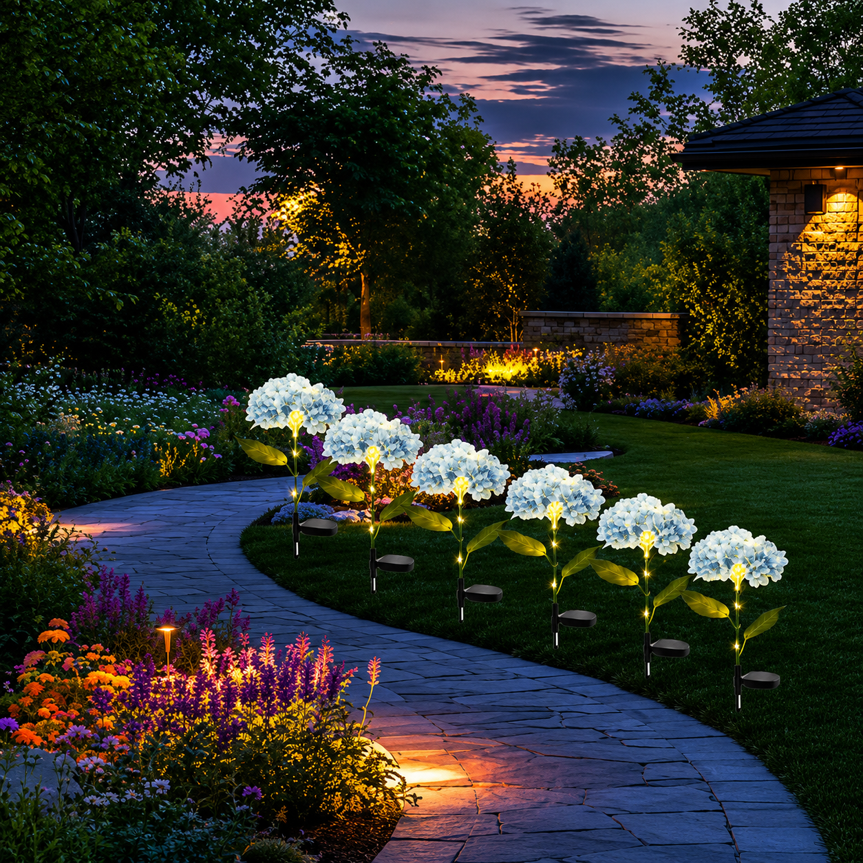 🔥Summer Sale🔥Outdoor Solar Hydrangea Flower Lights