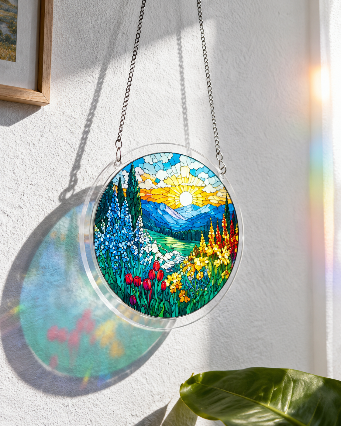 Acrylic Jigsaw Puzzle Suncatcher - Dawn Blossom Sea