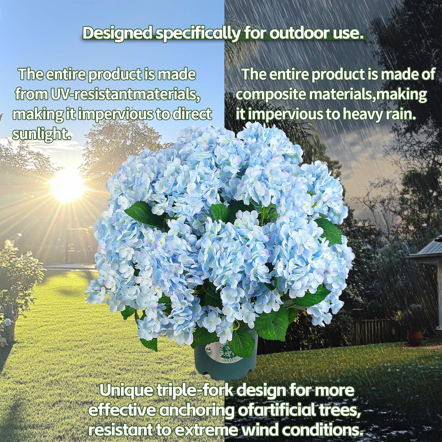 🔥Last Day 45% OFF🔥Artificial Outdoor Hydrangea Flowers - UV resistant, Waterproof, Windproof