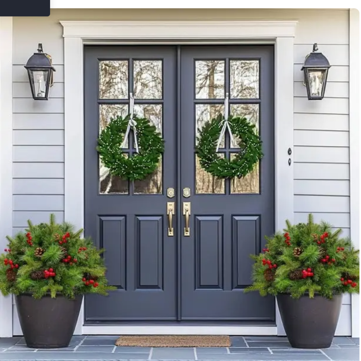 Pre-Lit Christmas Porch Planter Filler – Evergreen Holiday Glow ✨