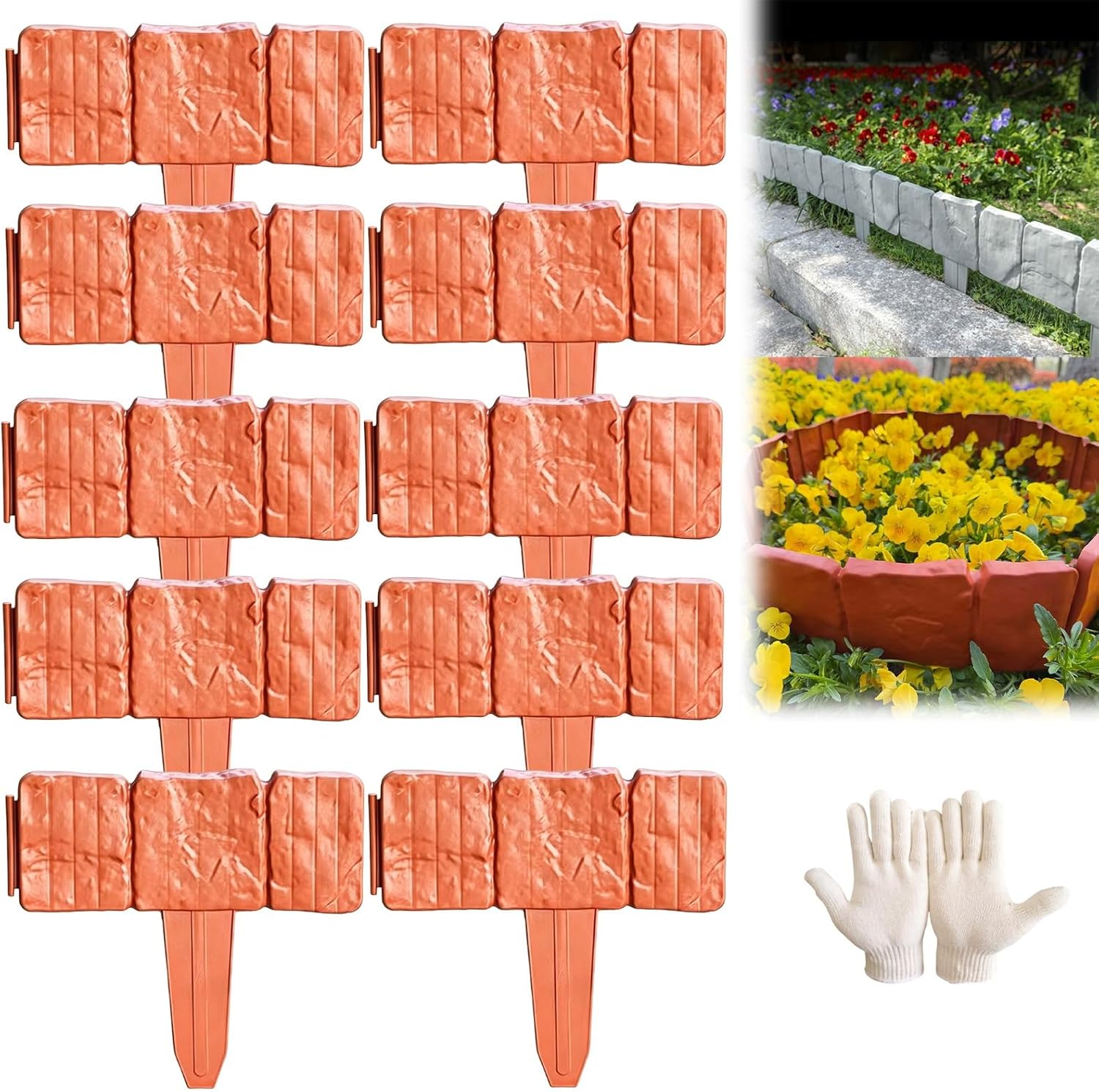 🔥2026 Hot Sale 60% OFF ✅️Imitation Stone Garden Fence - DIY Garden Edging Border