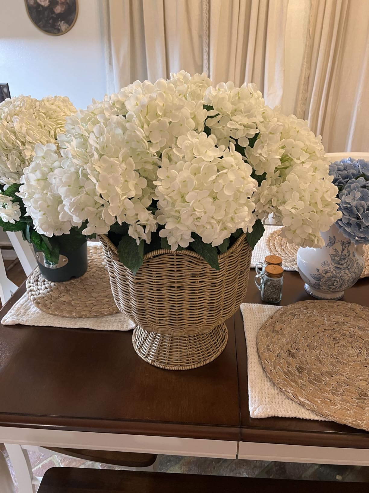 🔥Last Day 45% OFF🔥Artificial Outdoor Hydrangea Flowers - UV resistant, Waterproof, Windproof