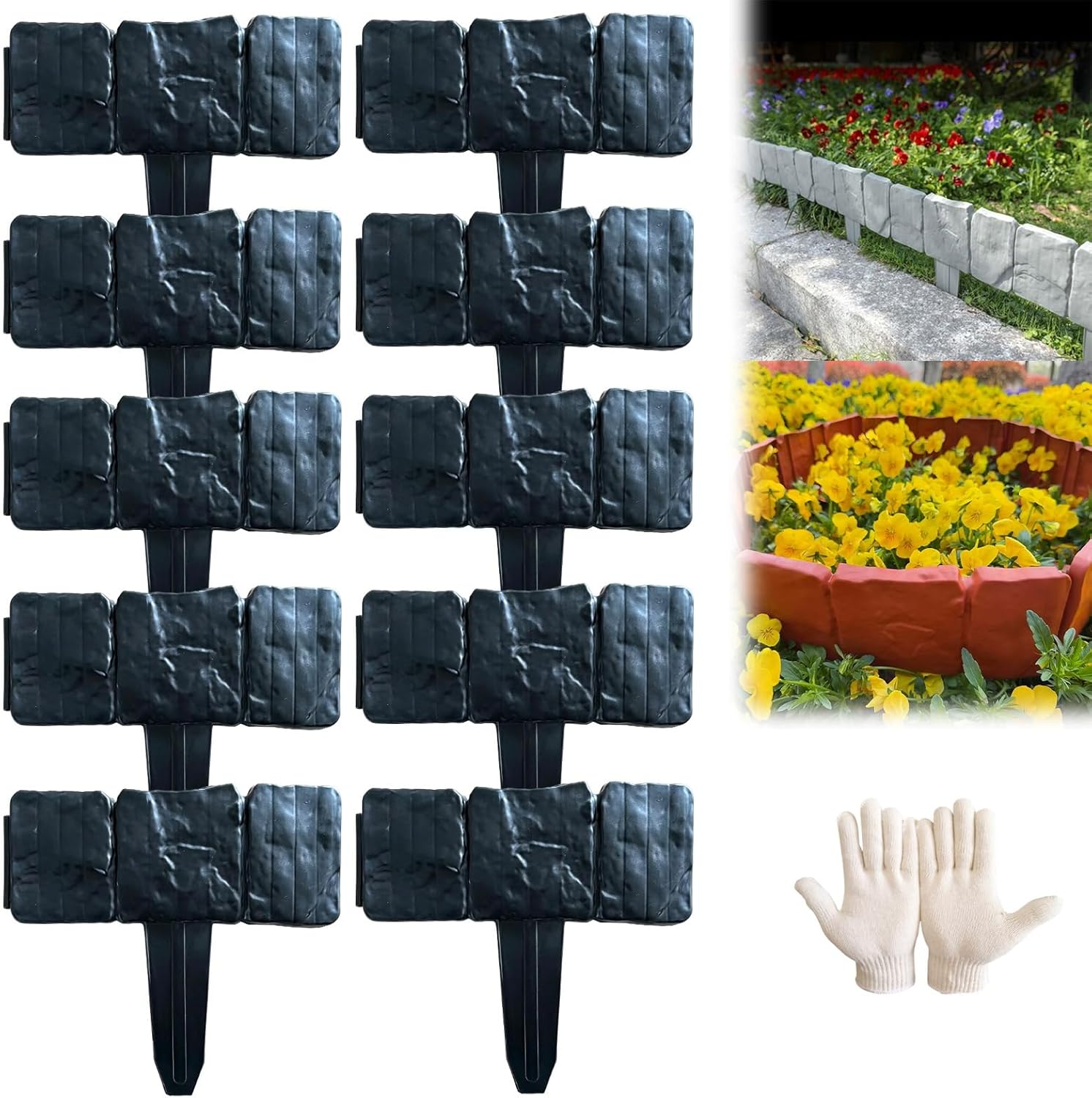 🔥2026 Hot Sale 60% OFF ✅️Imitation Stone Garden Fence - DIY Garden Edging Border