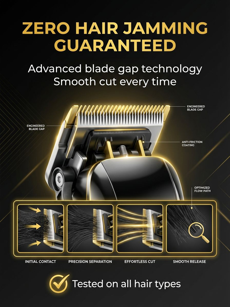 Silent and no-stuck hair Electric oil-cut carving hair clipper【👍Haircut, Shave, and Hair Removal in One!】【👍Lifetime warranty; free replacement for any issues within one year!！】