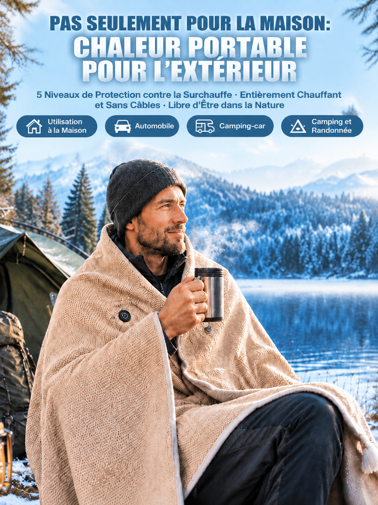 Couverture thermique pour le corps en graphène✨Chaleur En 1 Seconde ! C'est le cocon parfait pour affronter l'hiver glacial sans se ruiner. 🫂