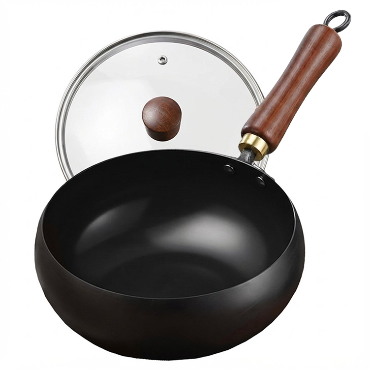 [100th Anniversary Flash Sale]Tsubame-Sanjo Masterpiece: Hand-Hammered Japanese Wok - 100% Toxin-Free & Natural Non-Stick 🇯🇵🍳80% OFF Artisan Iron Wok + FREE Rosewood Spatula & Lid 🎁📉