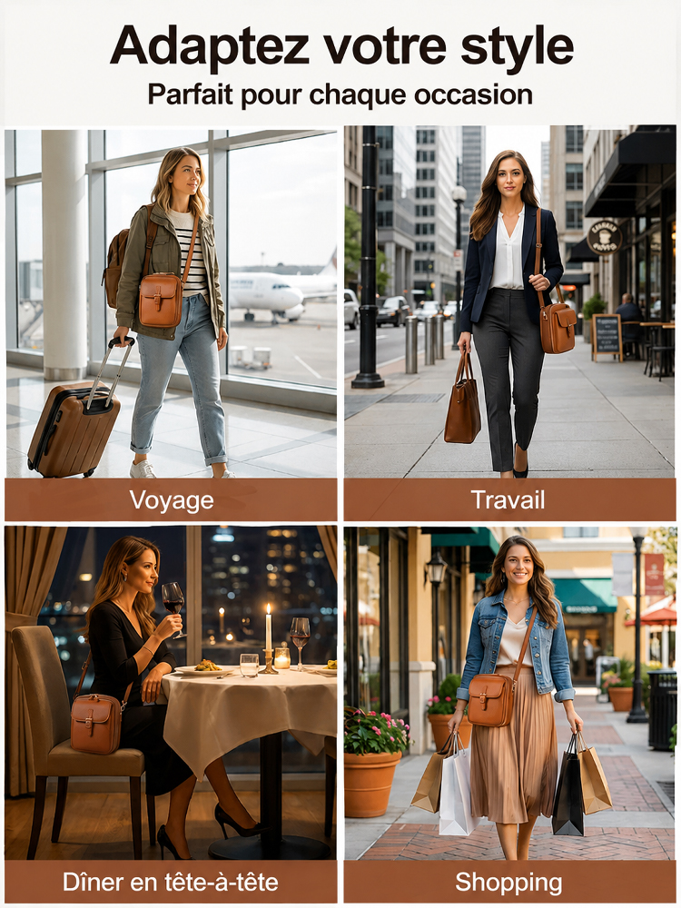 Sac Bandoulière Unisexe Tendance avec Protection RFID | À Moitié Prix ! Haut de gamme et organisation parfaite en un seul sac – offrez-vous cet accessoire digne d'Hollywood pour le prix d'un burger!