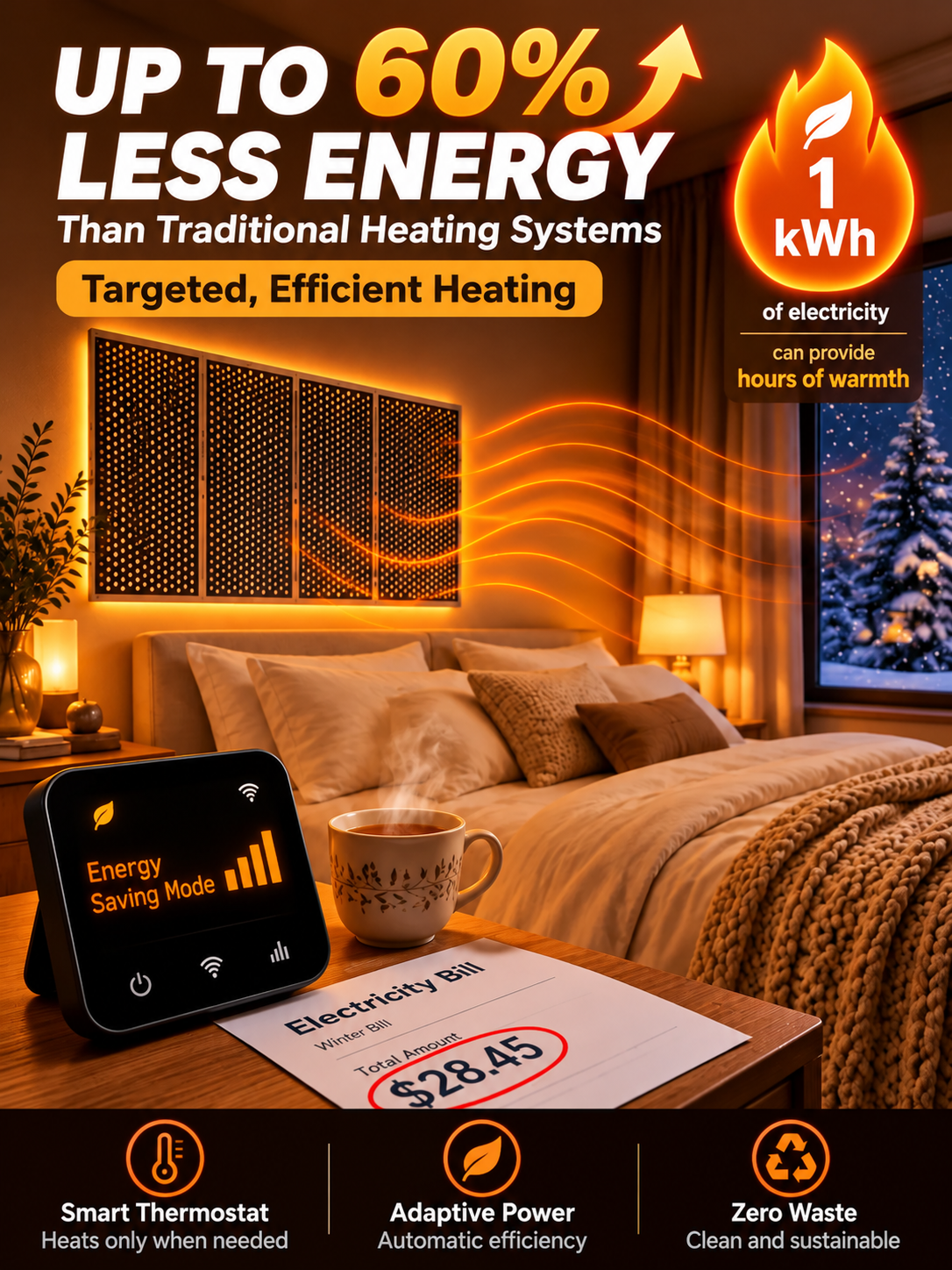 Electric Wall Heater – Compact Design for Everyday Comfort