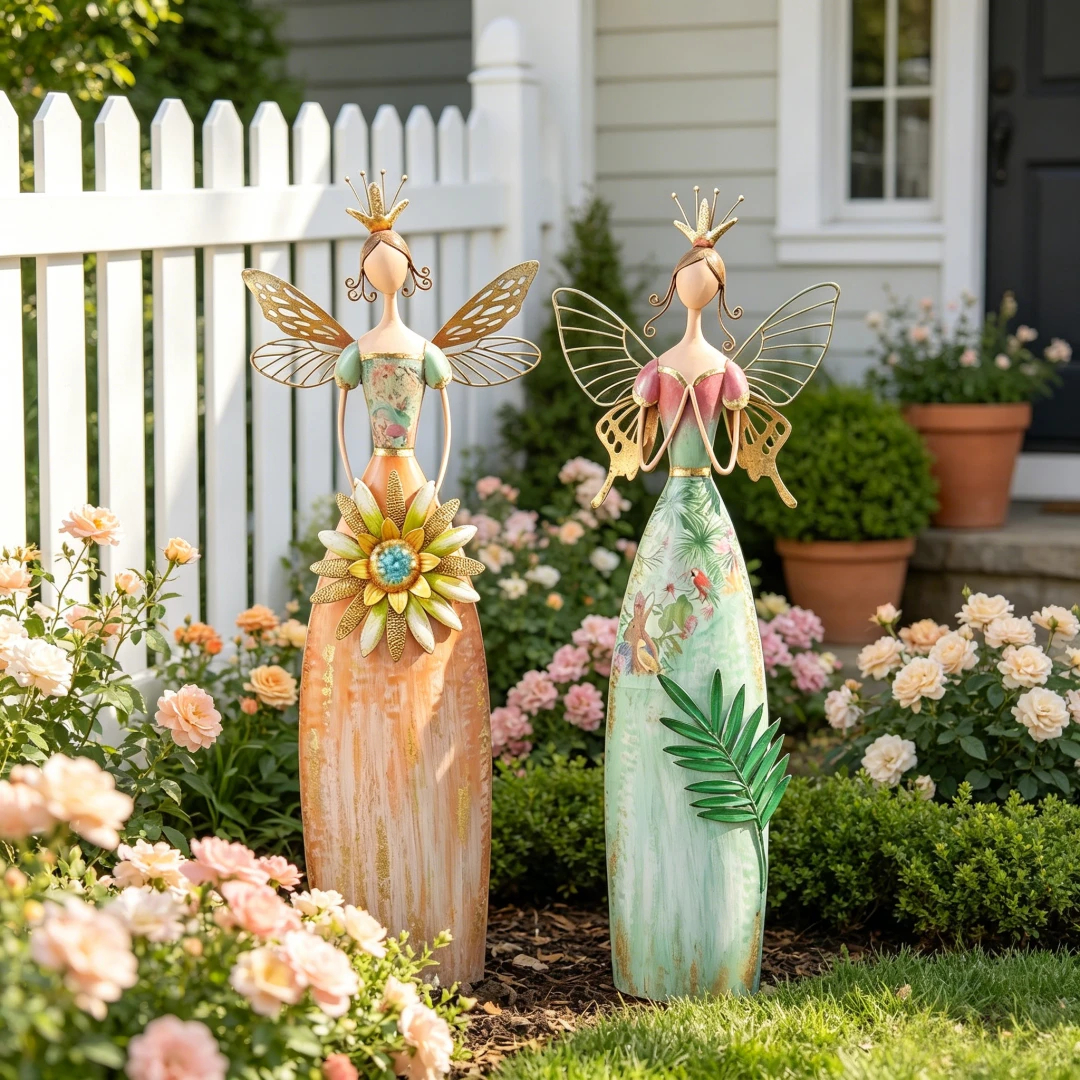 Fairy Angel Garden Metal Statue