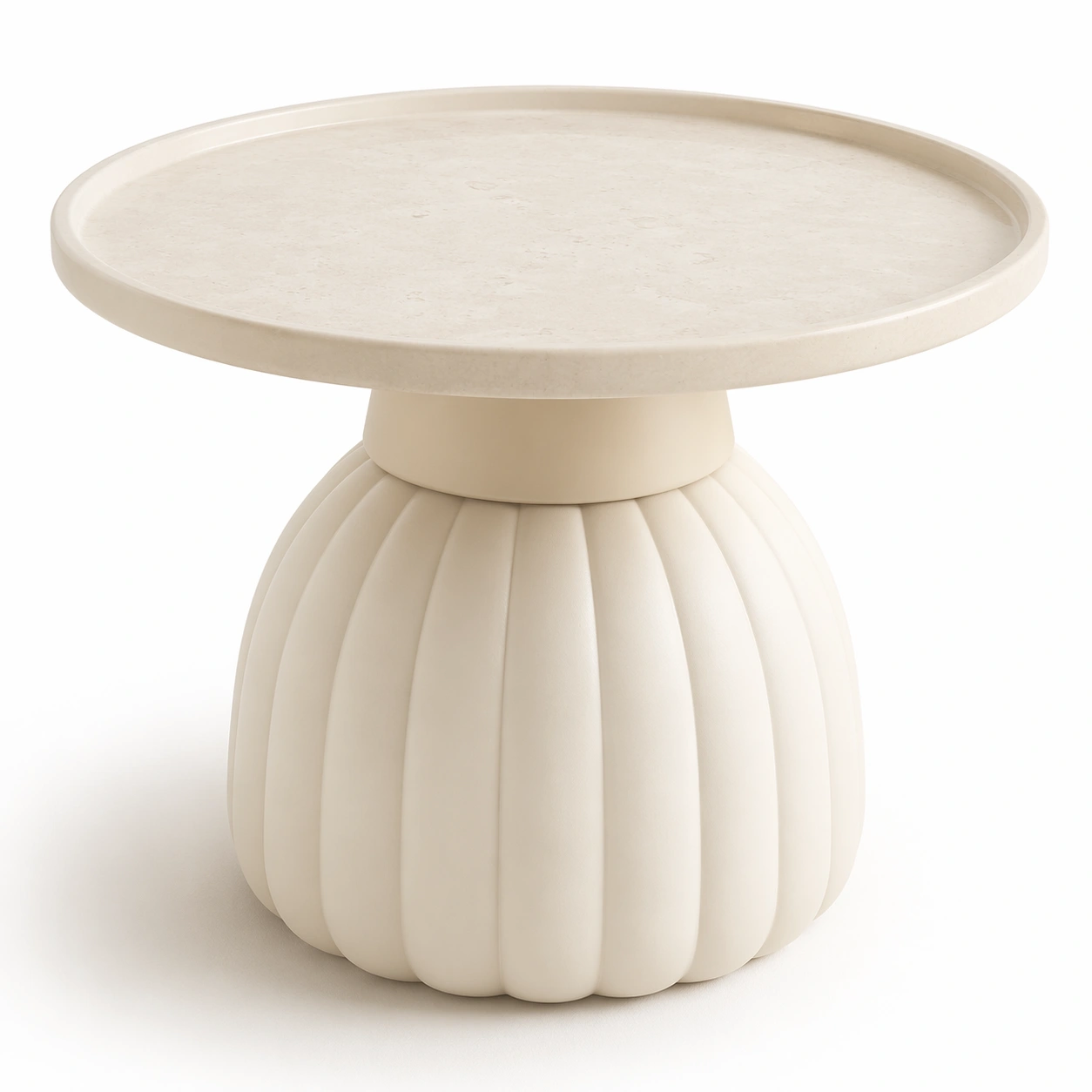 Couchtisch Beige Oval-domnira