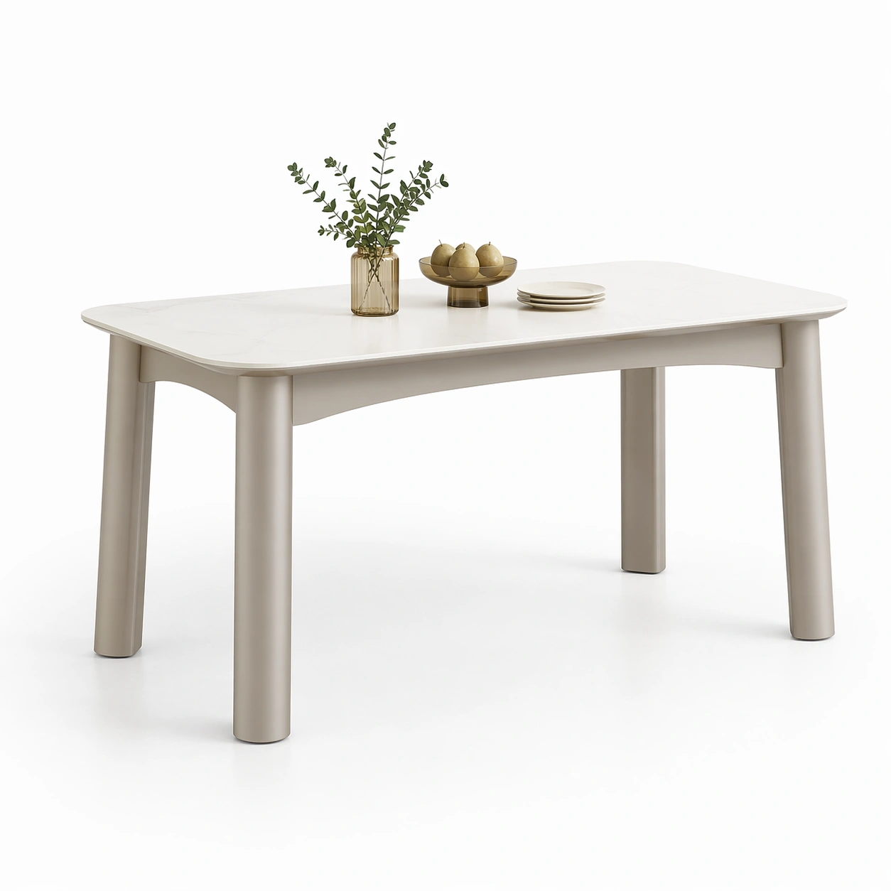 Esstisch Grau Beige-domnira