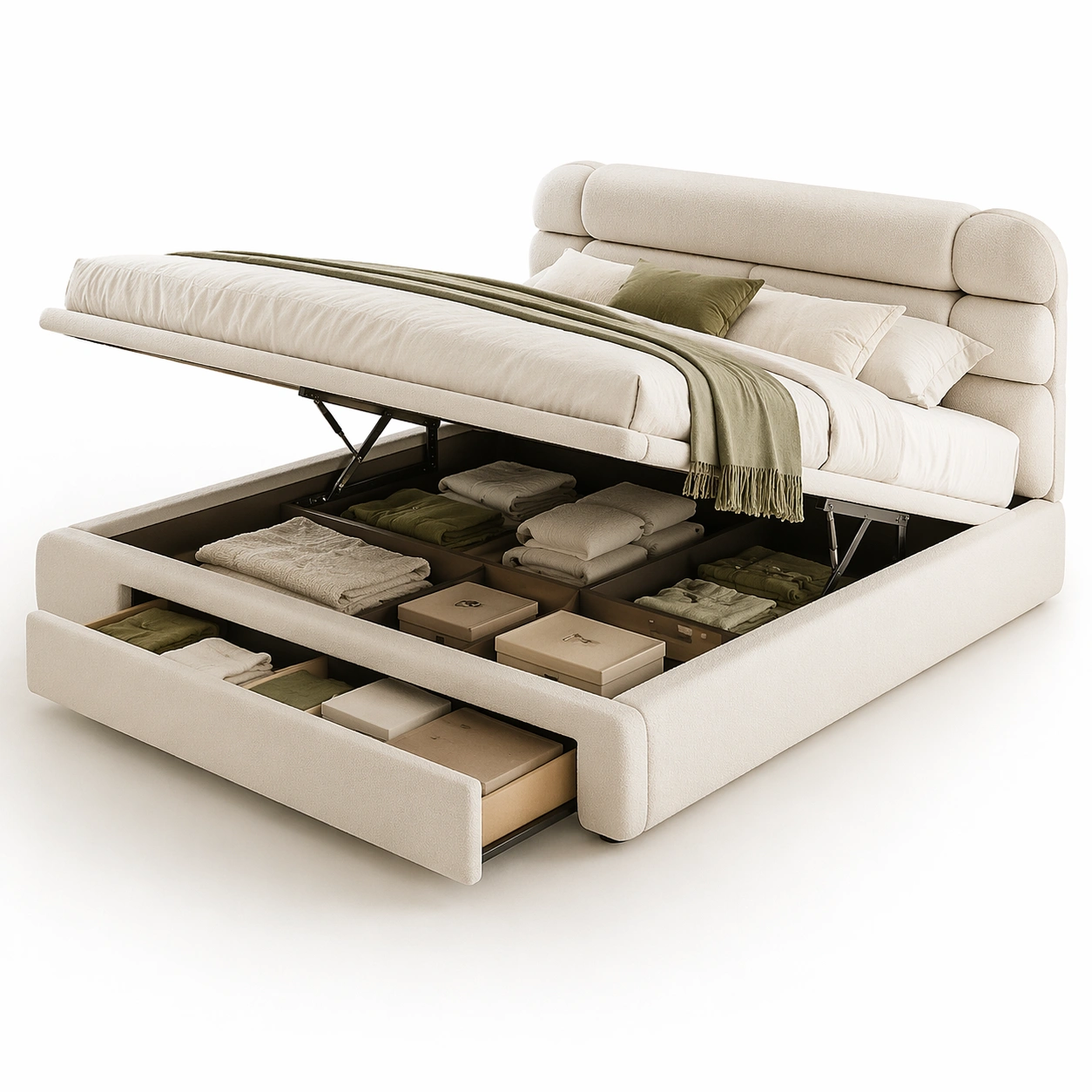Bett mit Stauraumfunktion-domnira