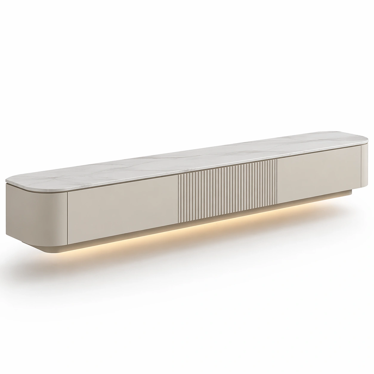 TV Lowboard Beige-domnira