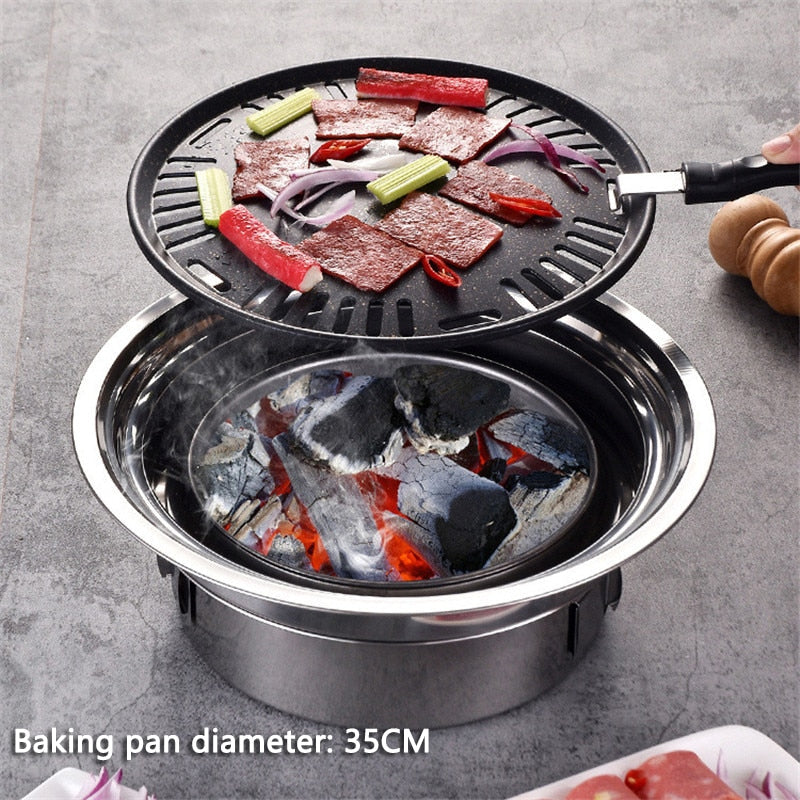 Charcoal Barbecue Grill Non-stick Barbecue Grills Portable Grill-Grand Kitchen