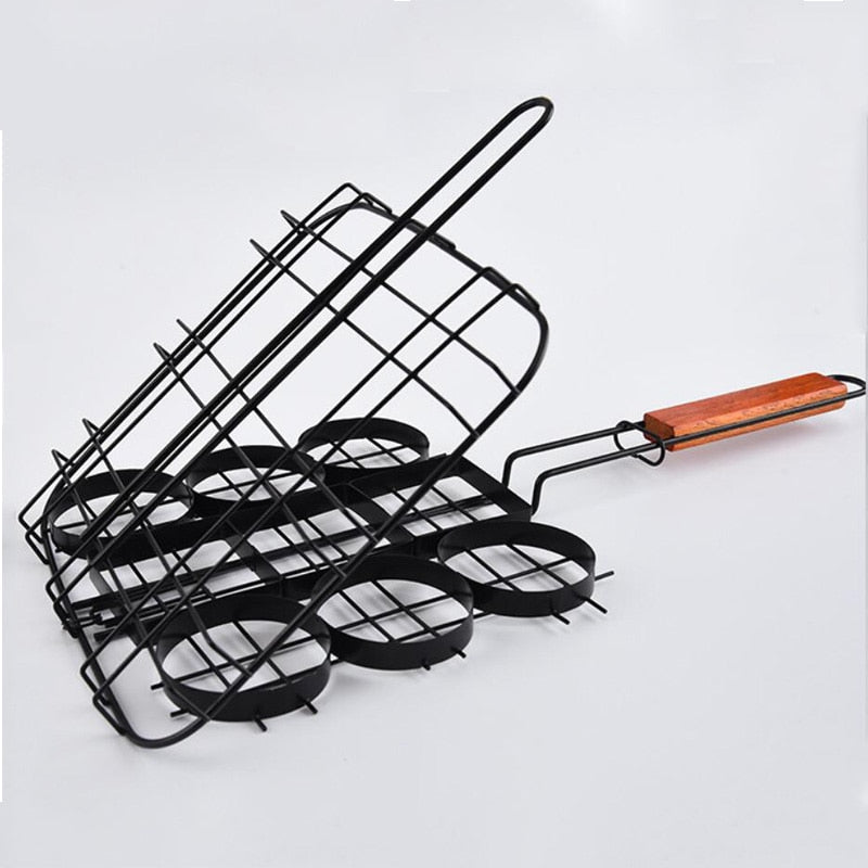 Hamburger Grill Basket Accessories Mini Burger Press Barbecue Tool-Grand Kitchen