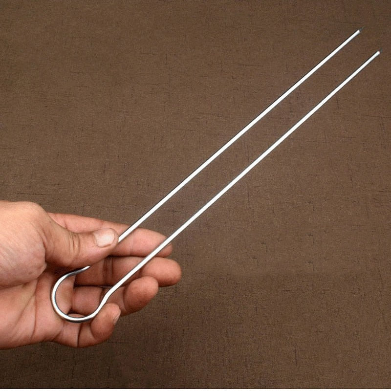 6pcs U shape BBQ Skewers Stainless steel Kebab Skewer with Skewer Bag-Grand Kitchen