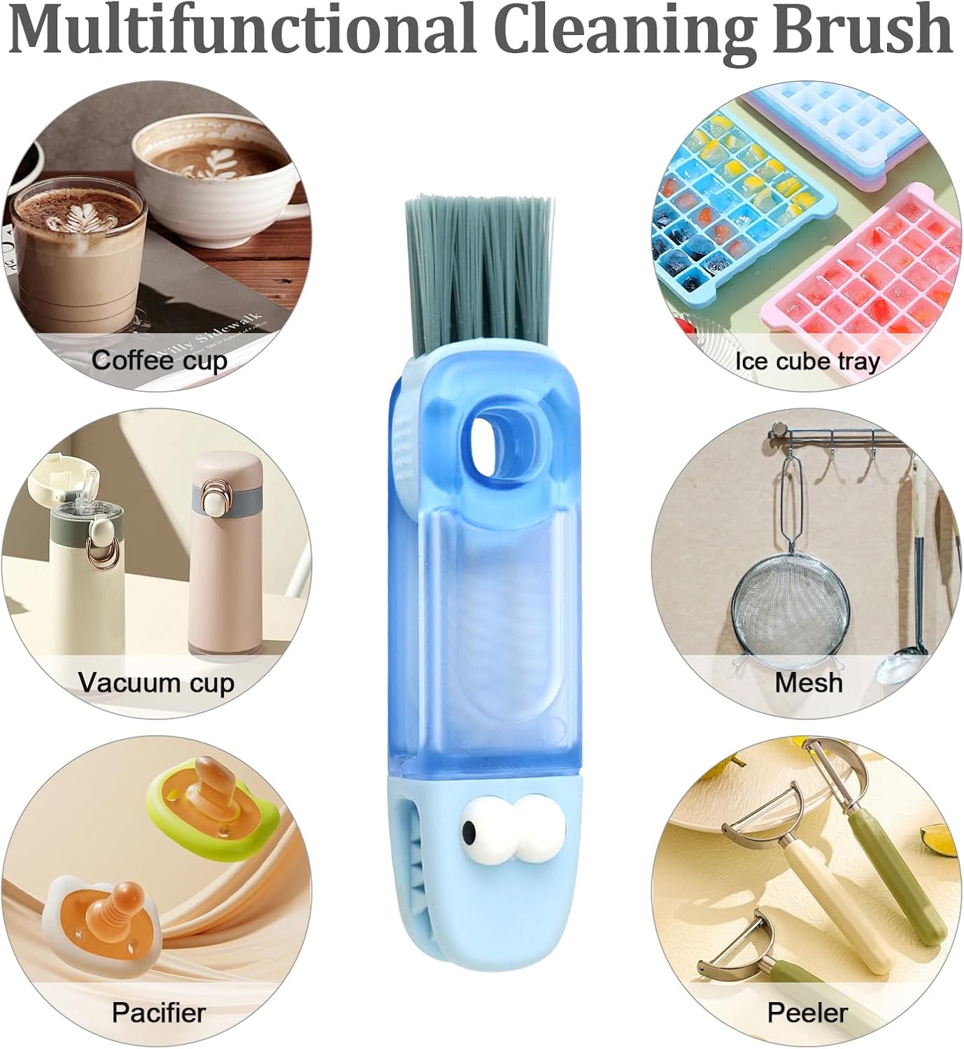 New Multifunctional cleaning brush, 4 in 1 cleaning brush for cup lid