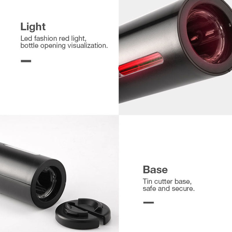 Automatic Corkscrew Wine Bottle Opener with USB Charging Cable Suit-Grand Kitchen