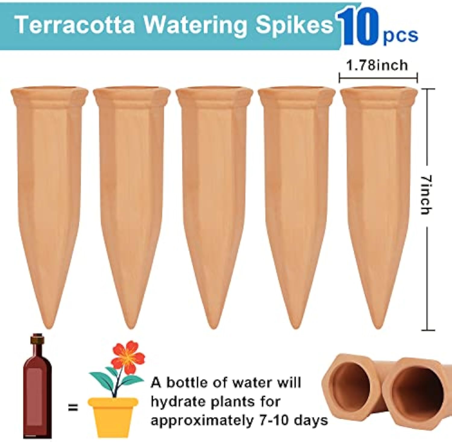 🔥Last Day 49% OFF -Terracotta Self Watering Spikes