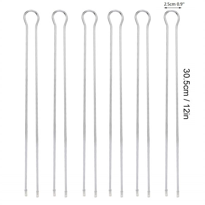 6pcs U shape BBQ Skewers Stainless steel Kebab Skewer with Skewer Bag-Grand Kitchen
