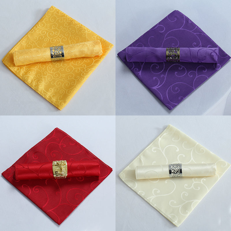 10pcs Polyester Jacquard Table Napkin Dinner Napkins Handkerchiefs-Grand Kitchen