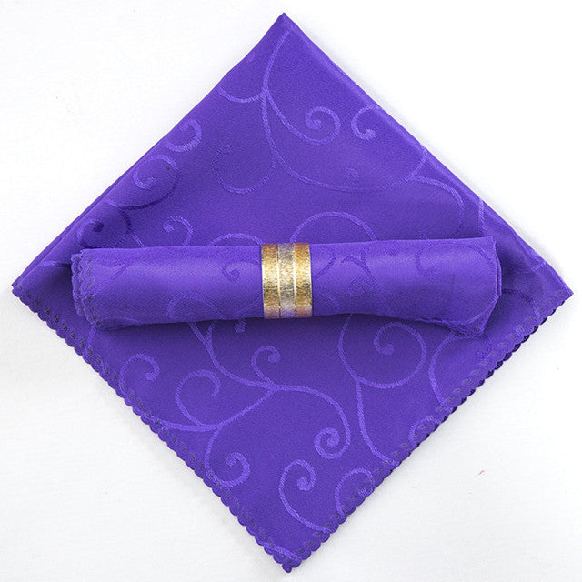 10pcs Polyester Jacquard Table Napkin Dinner Napkins Handkerchiefs-Grand Kitchen