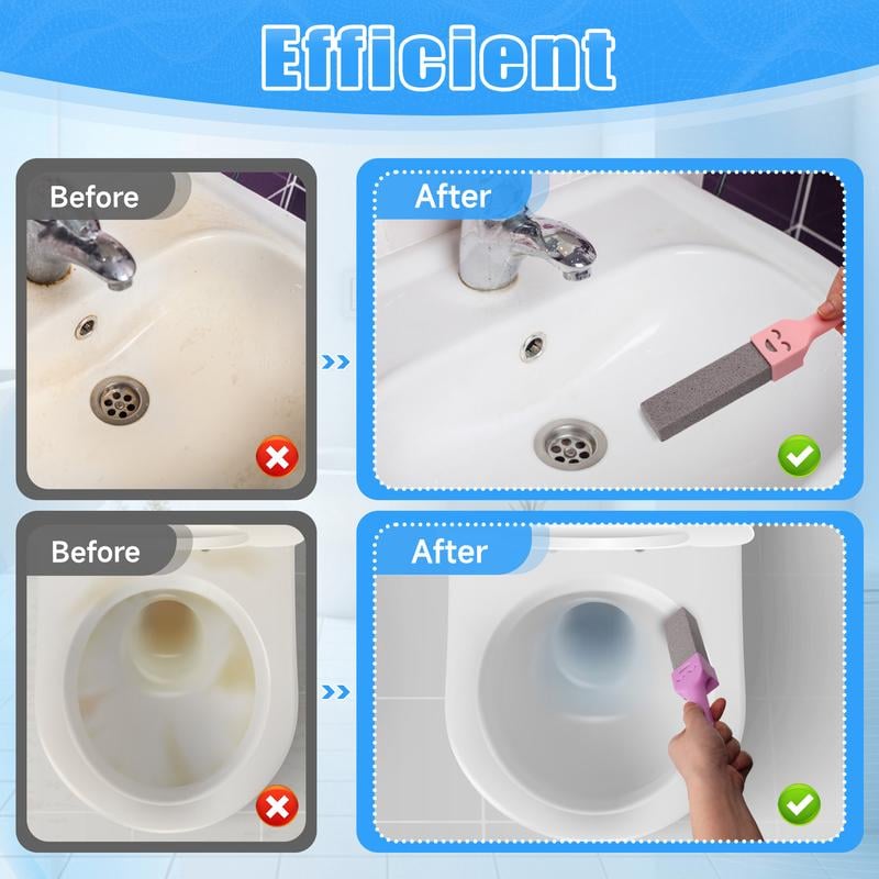 ✨12 Pack Pumice Stone for Toilet Cleaning Extra Long Handle,2 handles✨