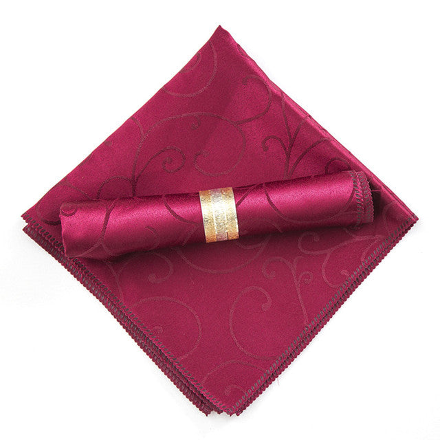 10pcs Polyester Jacquard Table Napkin Dinner Napkins Handkerchiefs-Grand Kitchen