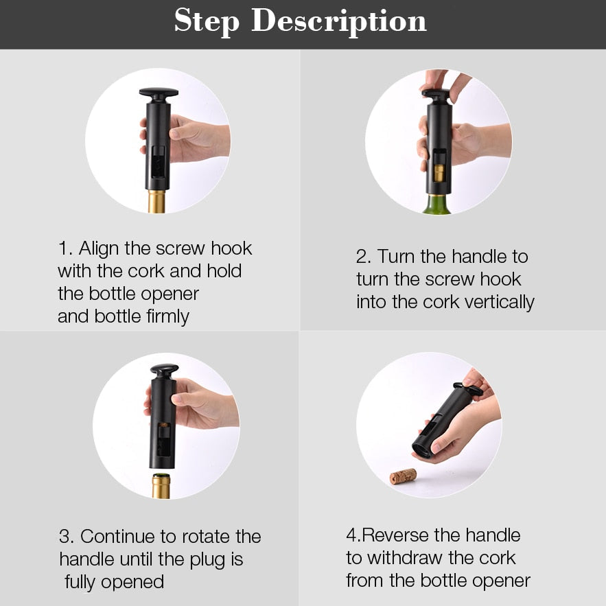 Wine Manual Bottle Opener Kitchen Tool Sparkling Wine Simple Opener-Grand Kitchen