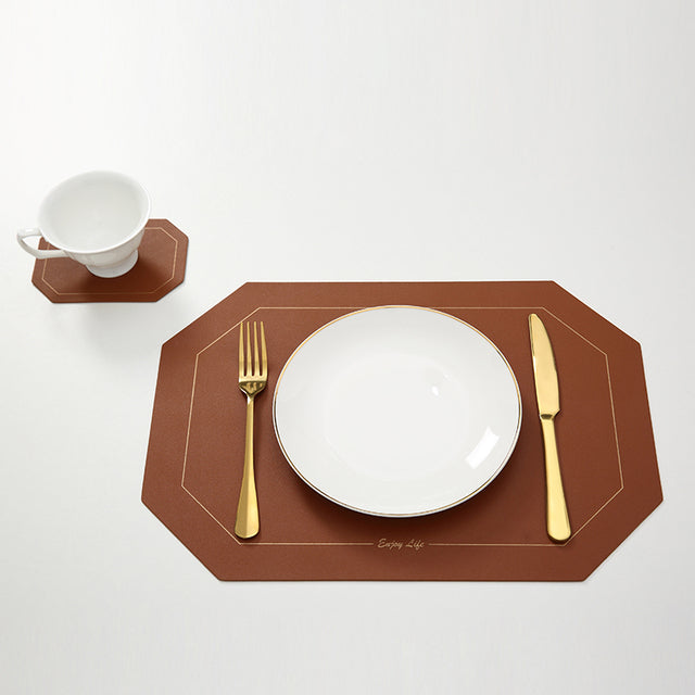 Tableware Pad Placemat Table Mat Heat Insulation Leather Bowl Coaster-Grand Kitchen