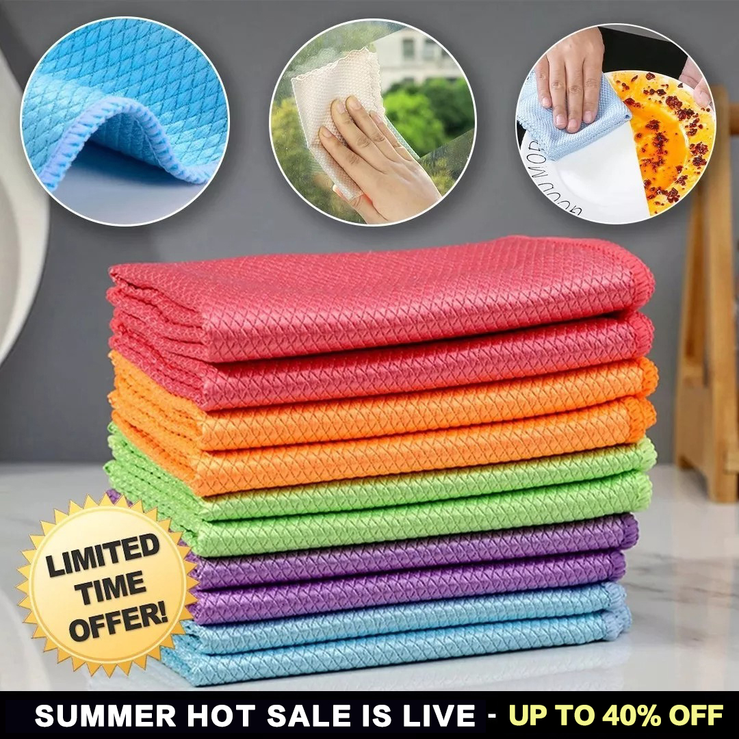 Nano Streak-Free Miracle Cleaning Cloths - Reusable-Grand Kitchen