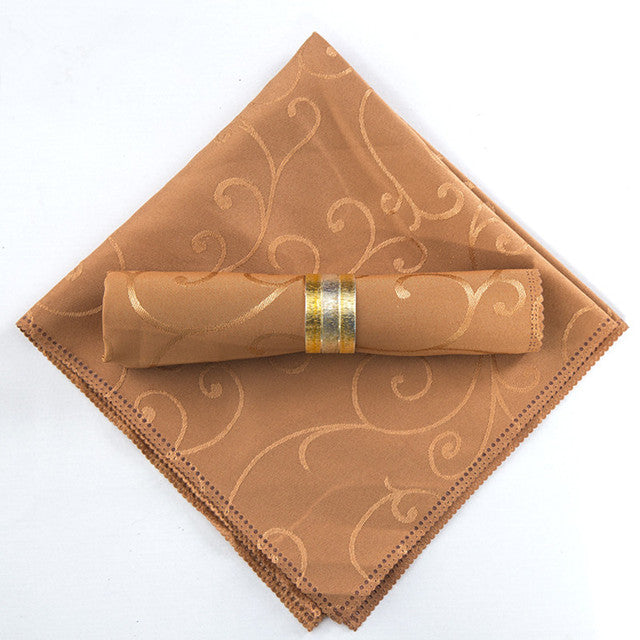 10pcs Polyester Jacquard Table Napkin Dinner Napkins Handkerchiefs-Grand Kitchen