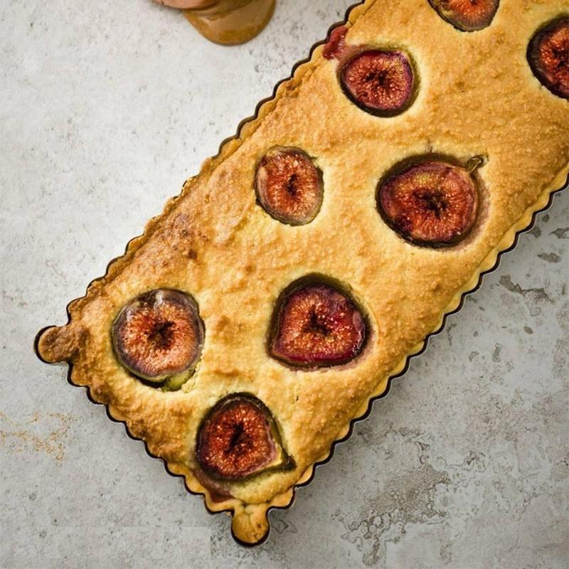 Nonstick Rectangle Quiche Tart Pan With Removable Bottom-Grand Kitchen