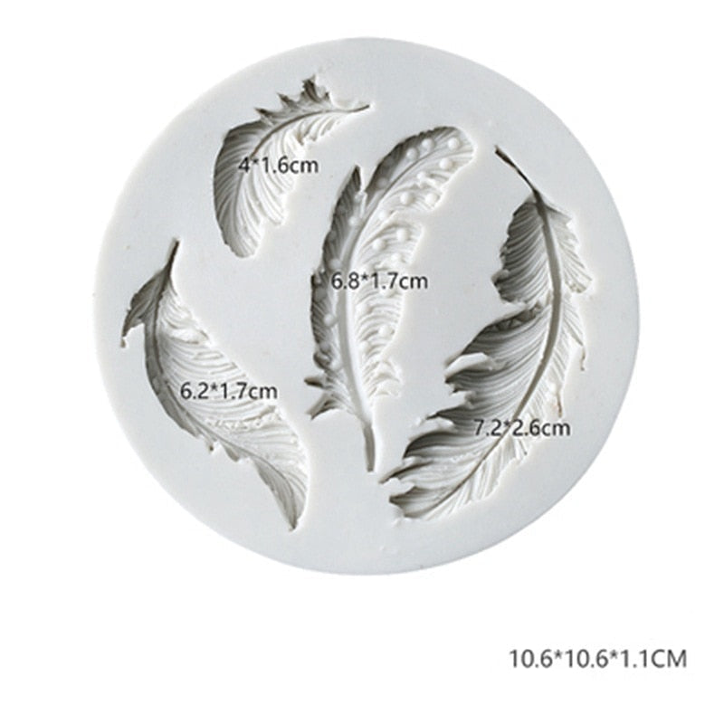 Feathers Fondant Mold-Grand Kitchen