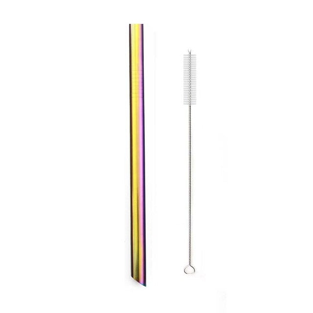 Reusable Drinking Straw Set Wide Metal Straw Stainless Steel Straw-Grand Kitchen