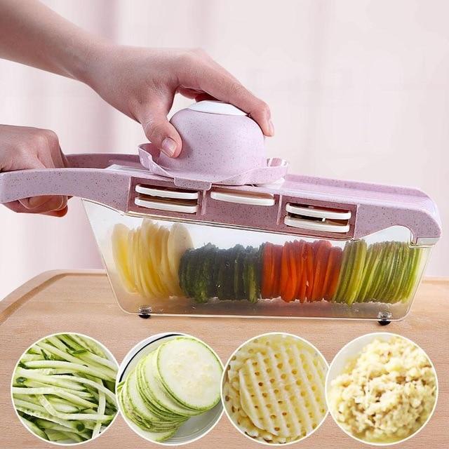 Mandoline Vegetable Slicer With Stainless Steel Blades-Grand Kitchen