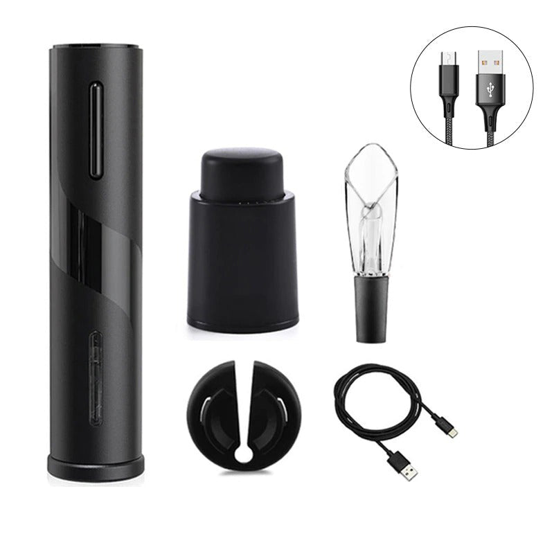 Automatic Corkscrew Wine Bottle Opener with USB Charging Cable Suit-Grand Kitchen