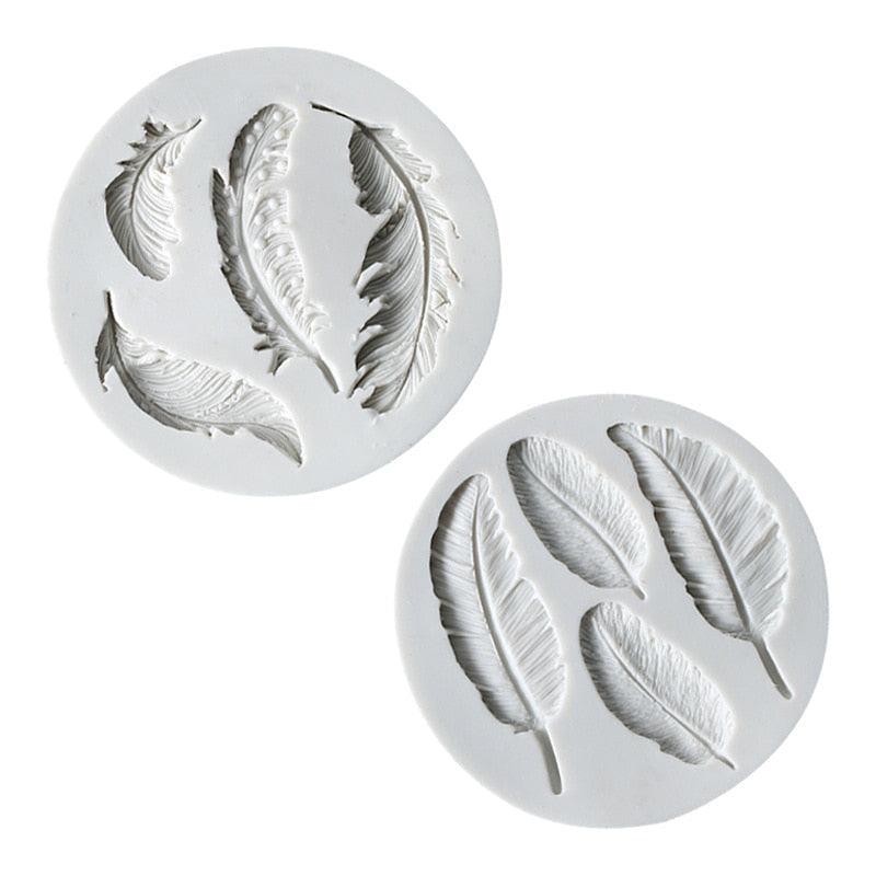 Feathers Fondant Mold-Grand Kitchen