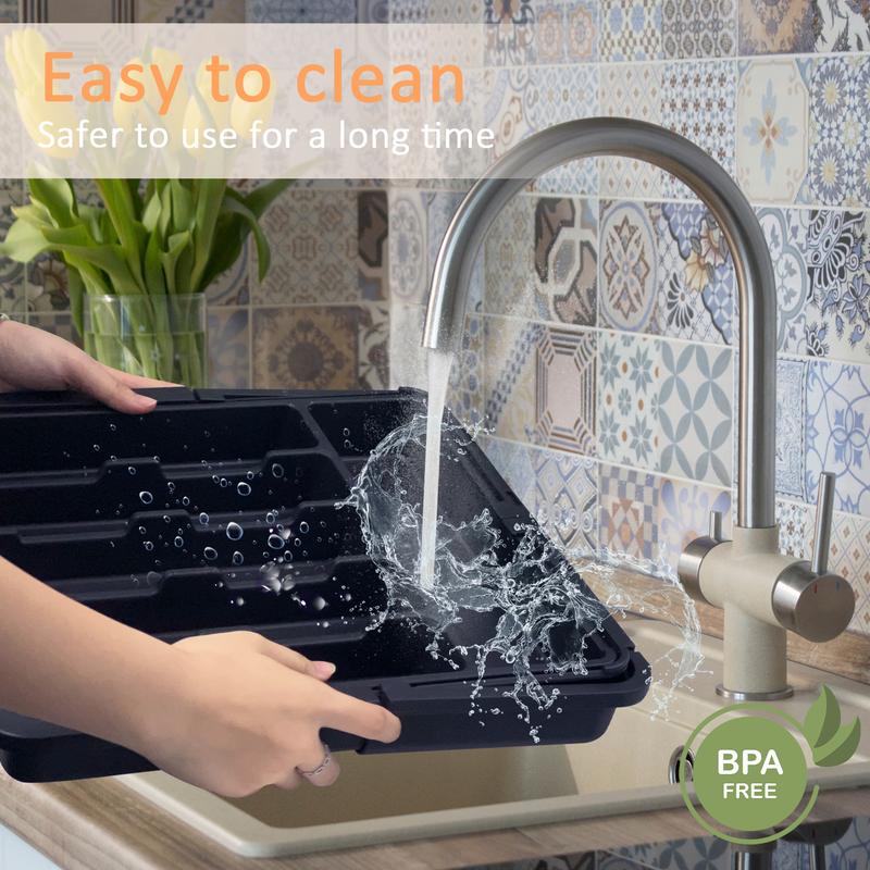 Large Capacity Expandable Utensil Drawer Organizer