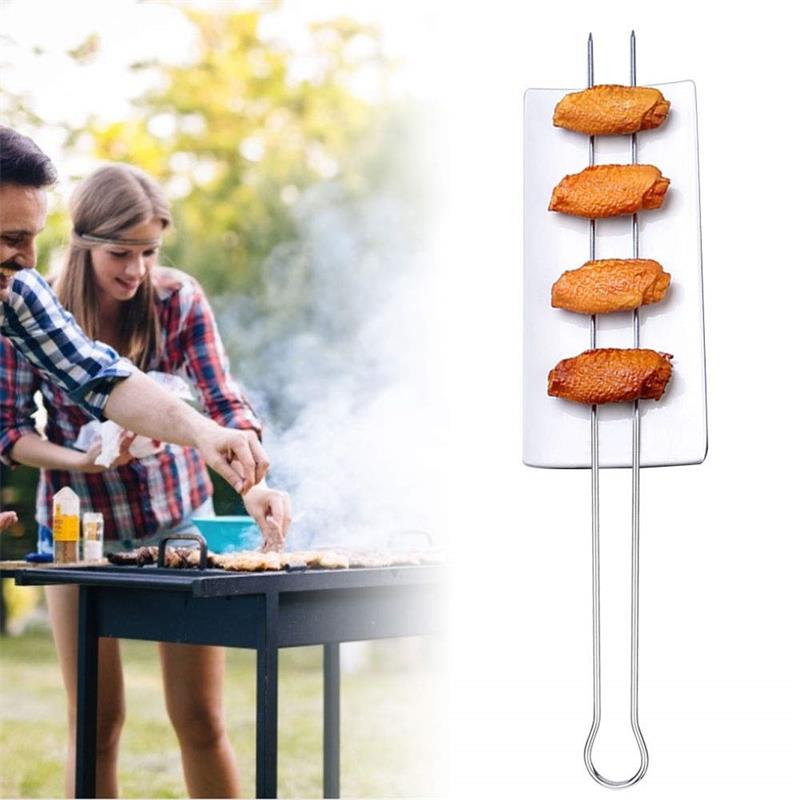 6pcs U shape BBQ Skewers Stainless steel Kebab Skewer with Skewer Bag-Grand Kitchen
