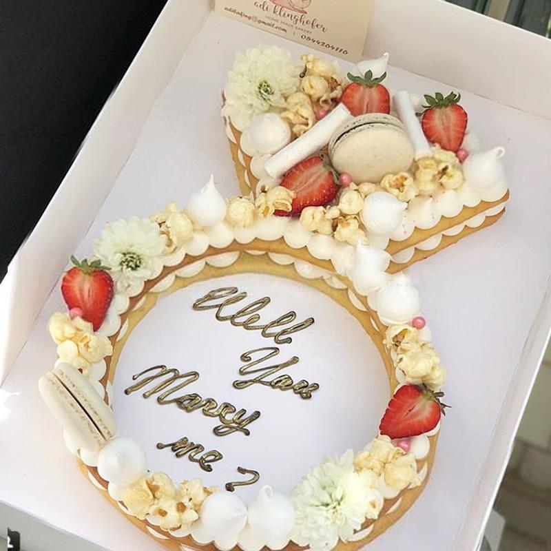 Safe Stencil For Cake Decorating Shape Cake Diamond Ring Template-Grand Kitchen