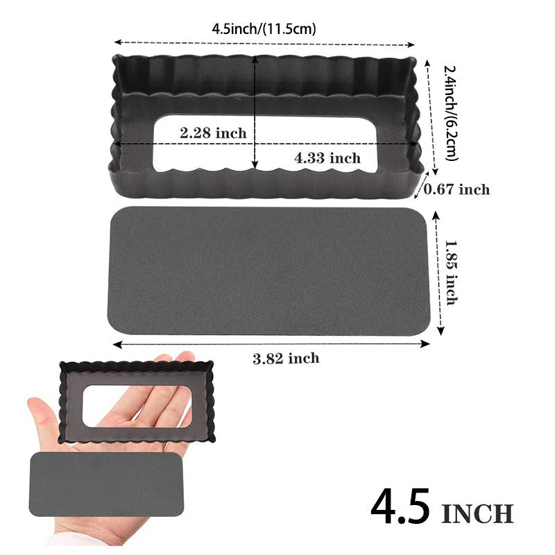Nonstick Rectangle Quiche Tart Pan With Removable Bottom-Grand Kitchen