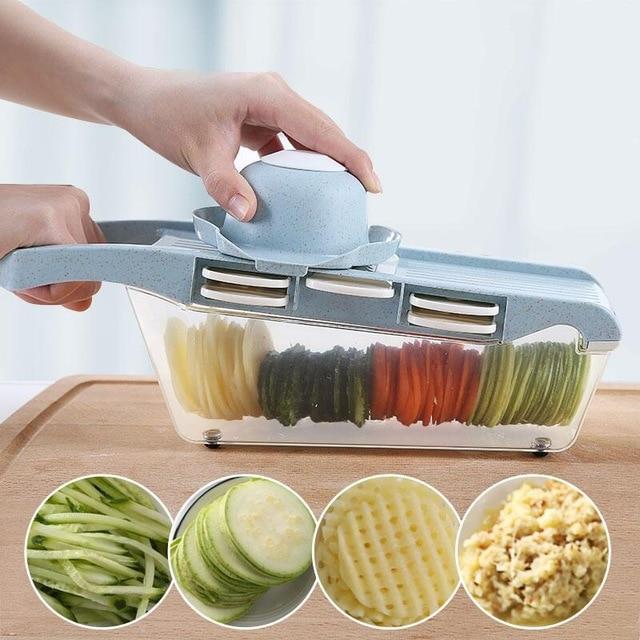 Mandoline Vegetable Slicer With Stainless Steel Blades-Grand Kitchen