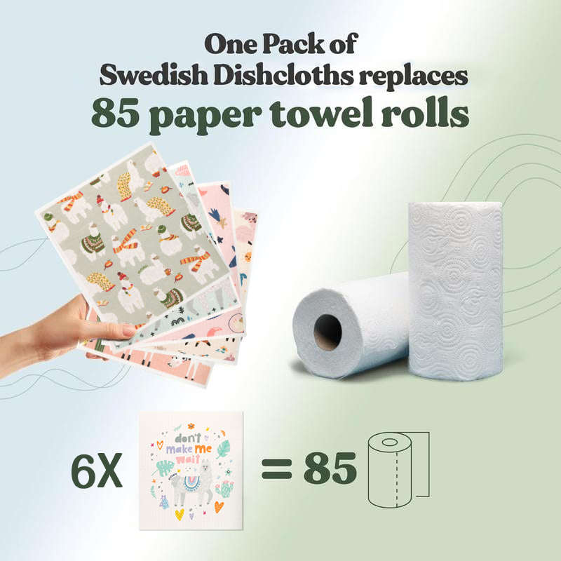 🔥Last Day 50% OFF-🍃Swedish Dishcloths for Kitchen & Cleaning(6 Pcs)