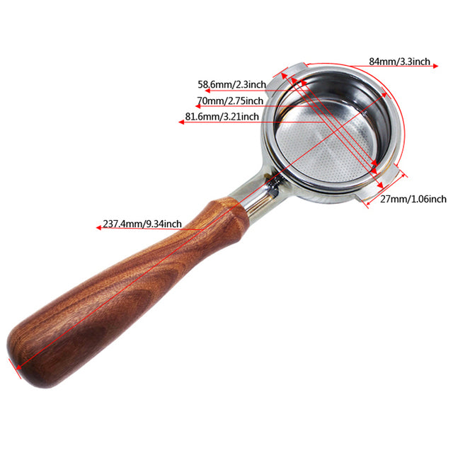 Coffee Bottomless Portafilter Group-head Coffee Machine Wooden Handle-Grand Kitchen