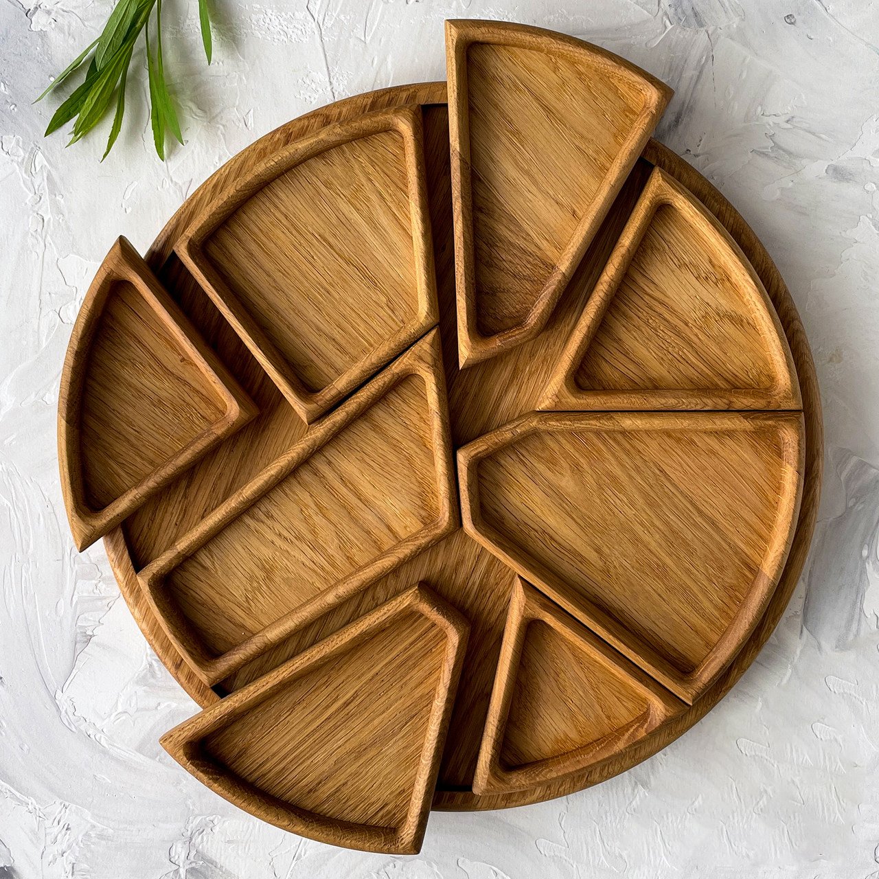 ​🏆Hot Sale⚡Puzzle Serving Tray - Wood with Removable Compartments