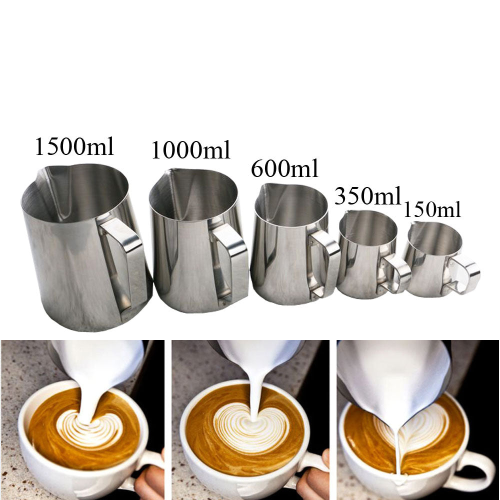 Stainless Steel Pull Flower Coffee Cup Cappuccino Cream Milk Foam Mug-Grand Kitchen